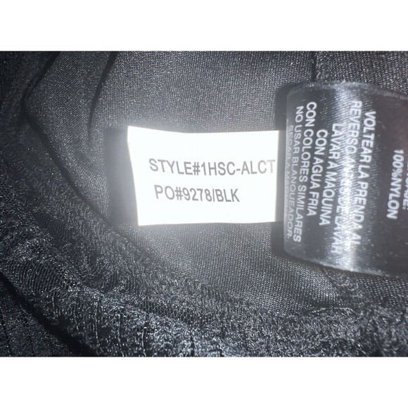 Signature Studio Shirt Black Velvet Tunic Shirt w/Lace Trim Womens Large - Picture 9 of 9